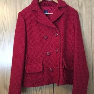 Red GAP pea coat